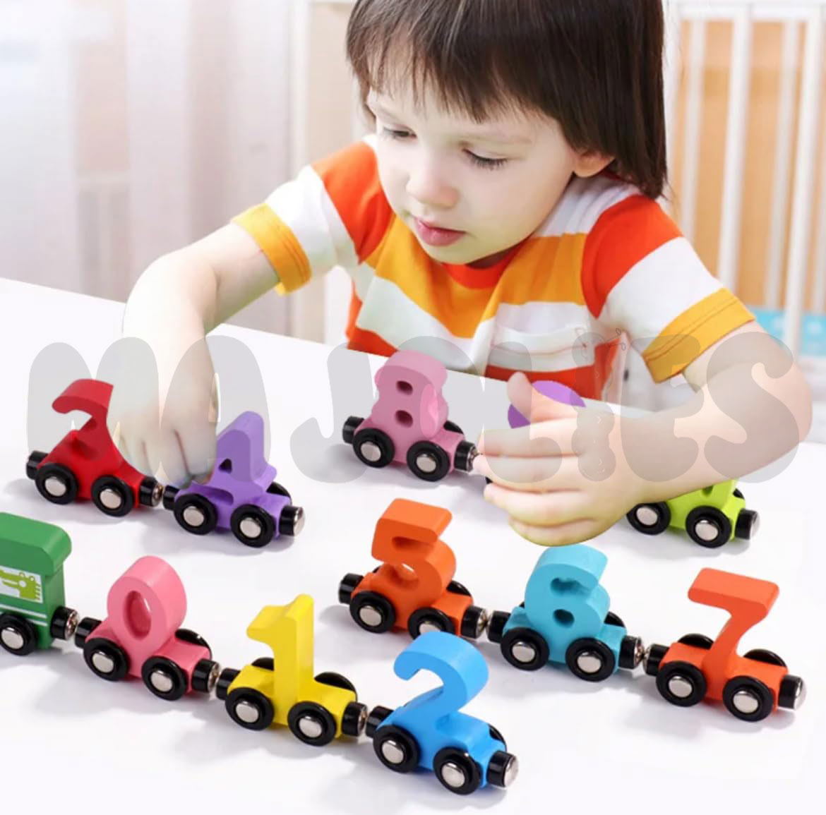 Jouet de train magnétique en forme de numéro en bois, ensemble de puzzle STEM, jouets éducatifs Jouet de train magnétique en forme de numéro en bois, ensemble de puzzle STEM, jouets éducatifs