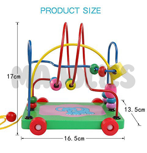 Wooden Beads Maze Pull Car