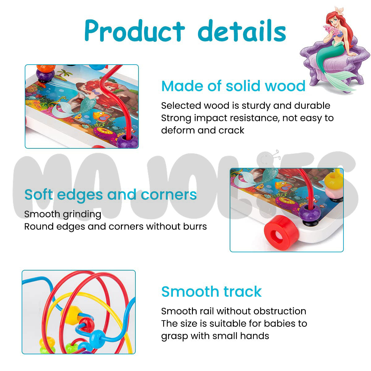 Wooden Beads Maze Pull Car