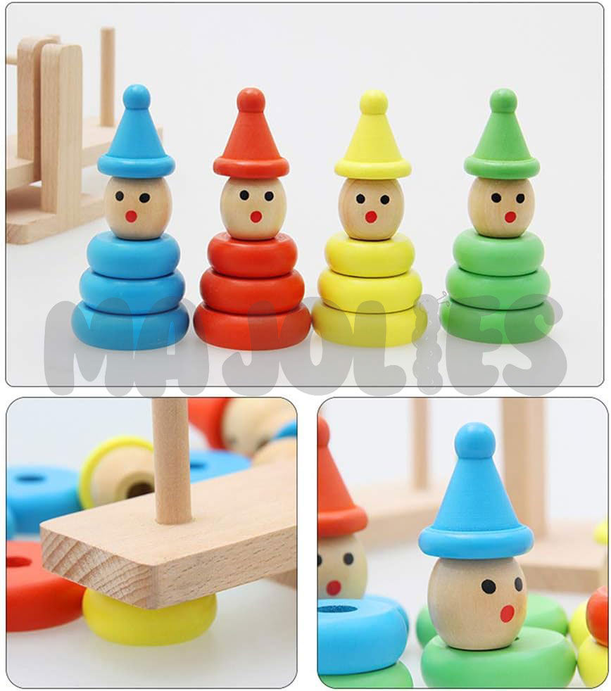 Wooden Balance and Stacker Game