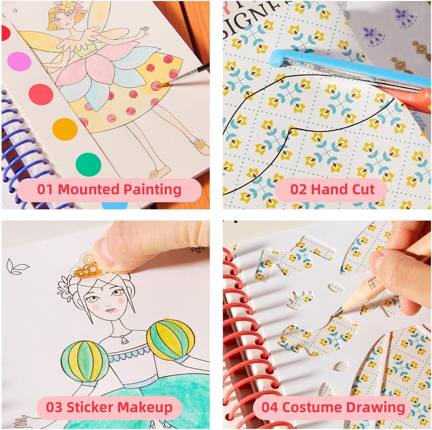 MiDeer Little Designer - Magic Club | Fashion Design & Watercolor Activity Book for Kids