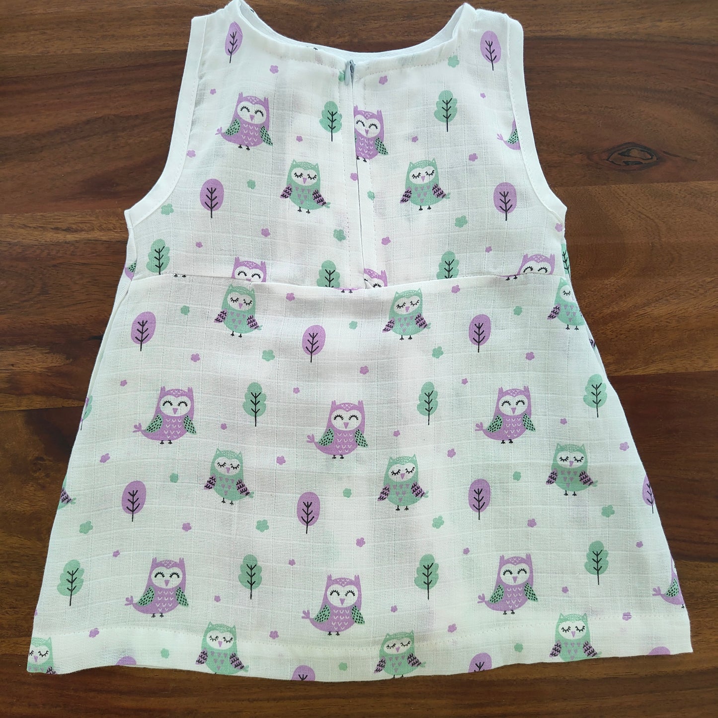 Soft Muslin Zip Frock for Baby Girls (1 YR) – Breathable Summer Wear with Vibrant Prints