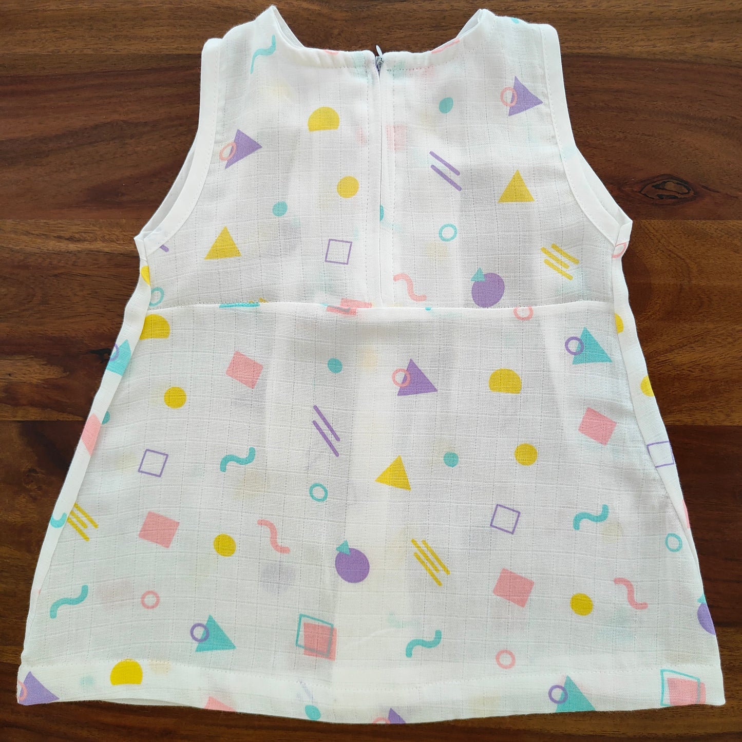 Soft Muslin Zip Frock for Baby Girls (1 YR) – Breathable Summer Wear with Vibrant Prints