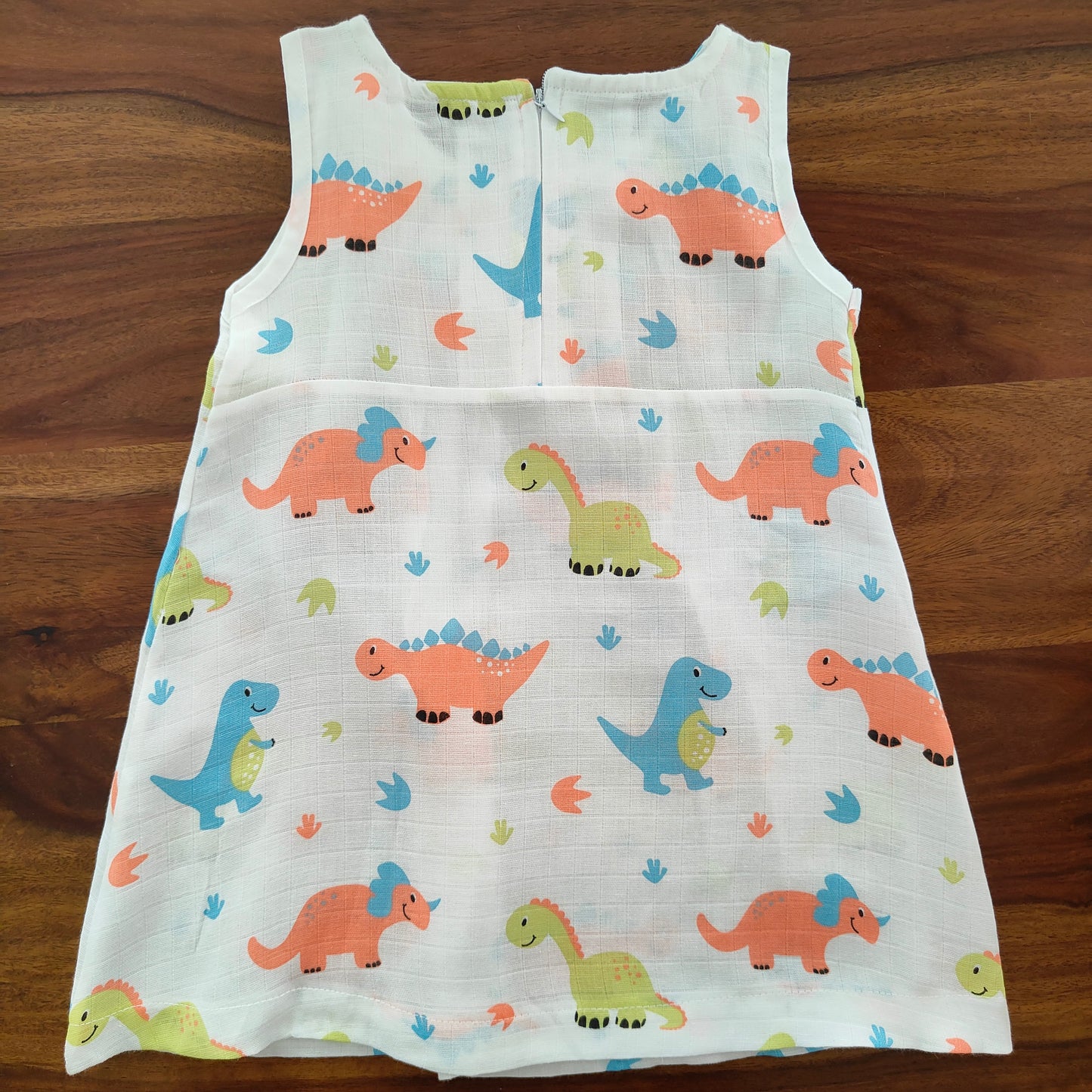 Soft Muslin Zip Frock for Baby Girls (12-24 M) – Breathable Summer Wear with Vibrant Prints