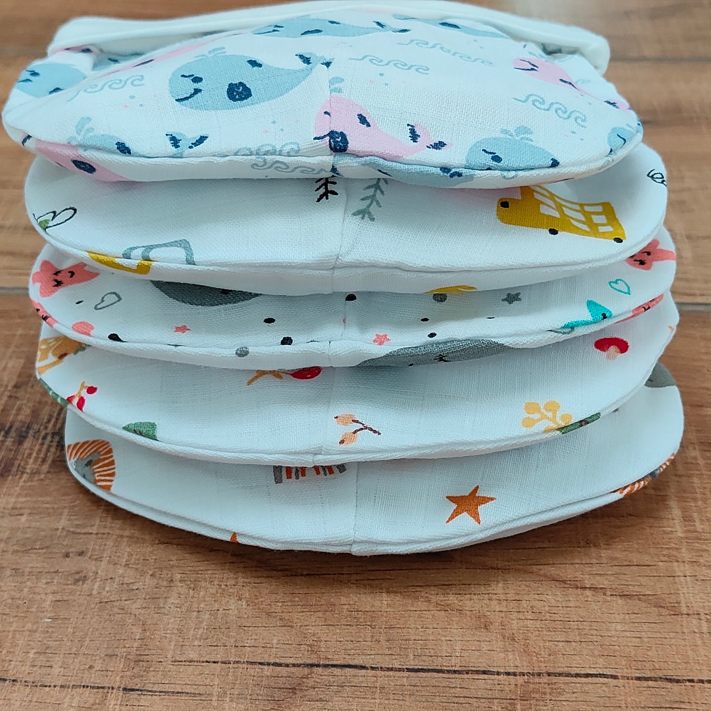 Soft Muslin Cotton Baby Cap, Mittens & Booties Set (0–3 Months)