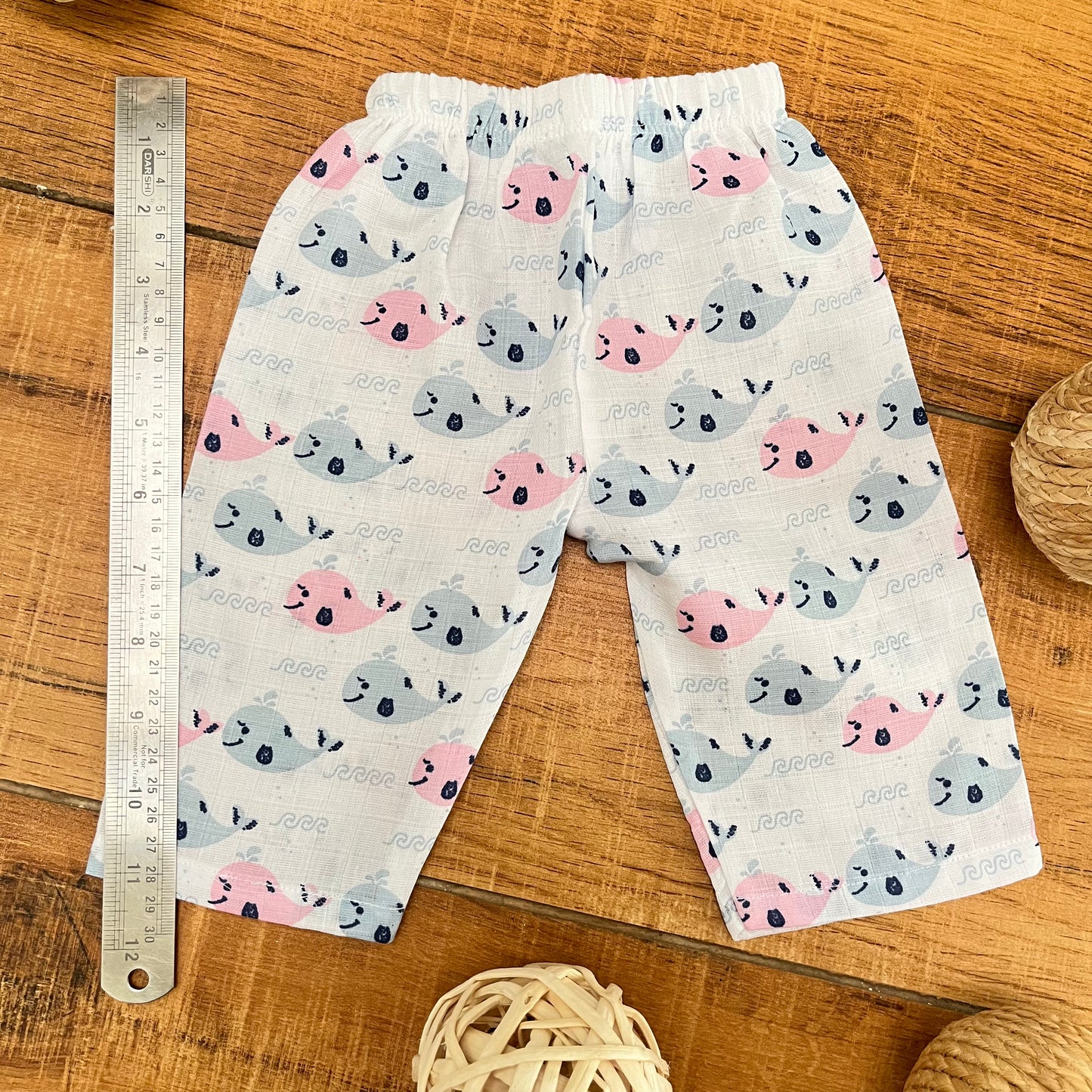 Soft Muslin Full Sleeve Jhabla with Pant (0-3M)