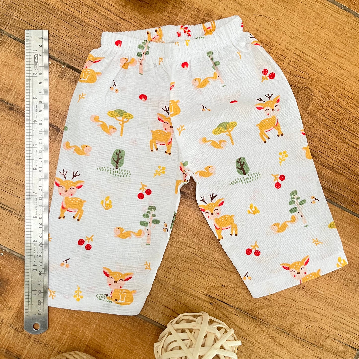 Soft Muslin Full Sleeve Jhabla with Pant (0-3M)