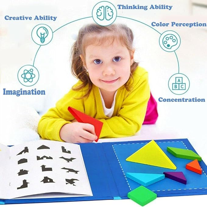 Magnetic Tangram w Patterns Book