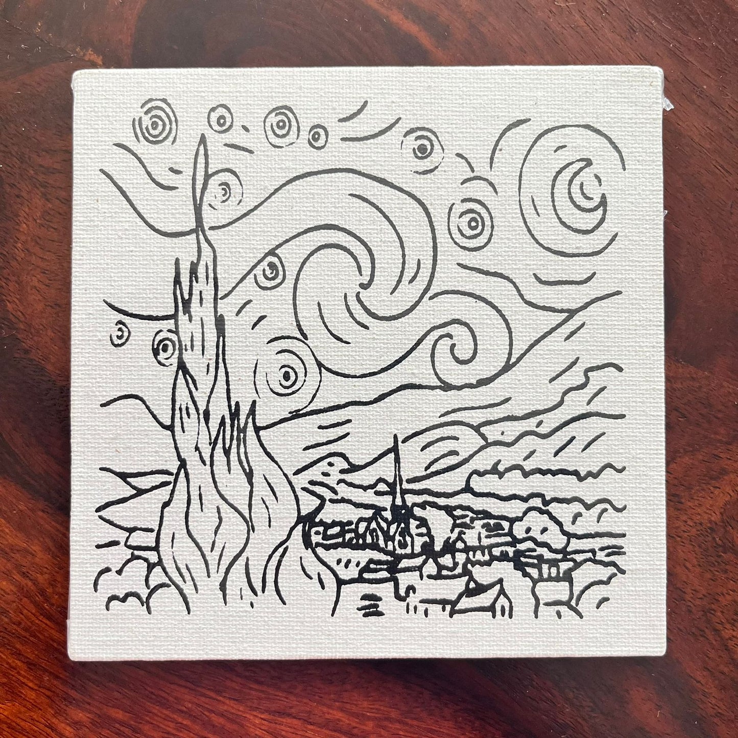 Starry Night Canvas (5x5")