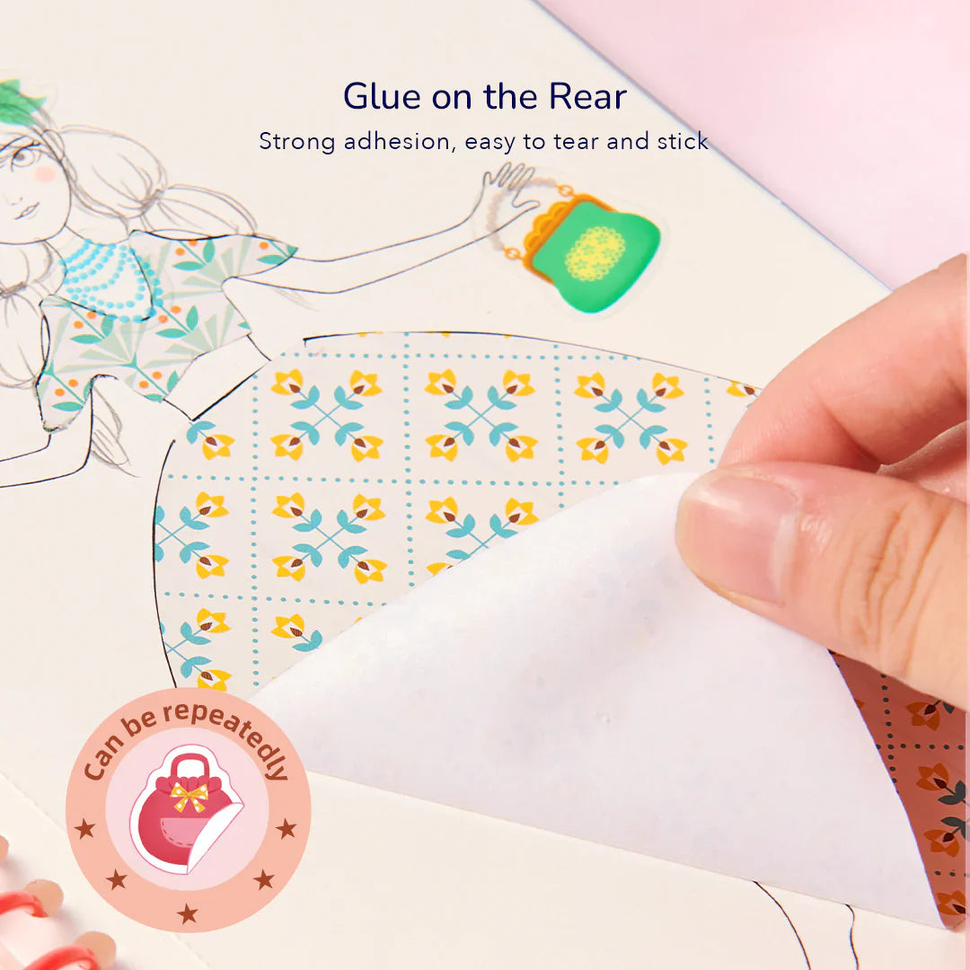 MiDeer Little Designer - Sweet Tea Party | Fashion Design & Watercolor Activity Book for Kids