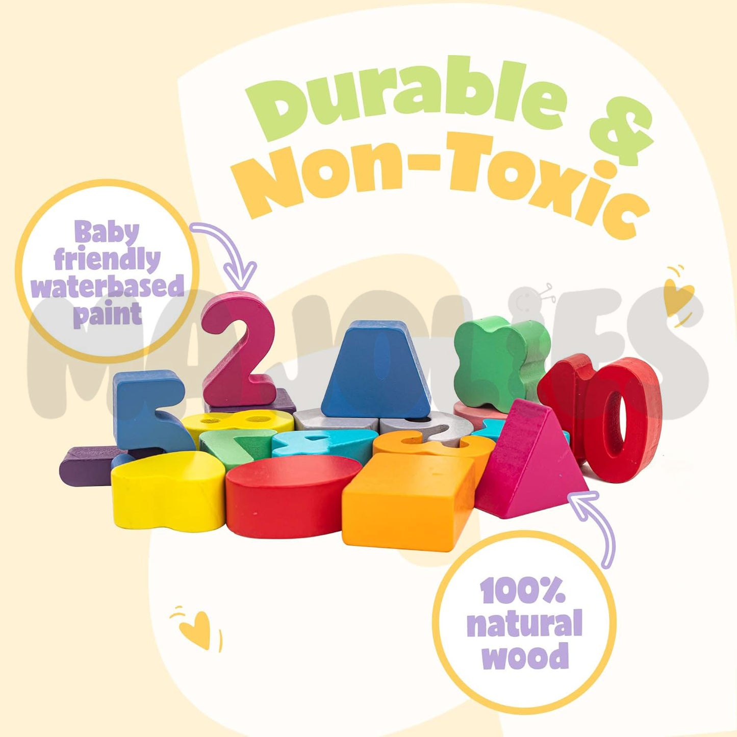 3-in-1 Montessori Numbers & Shapes Board