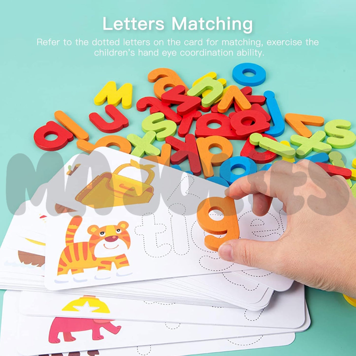 Spelling Game with Wooden Letters