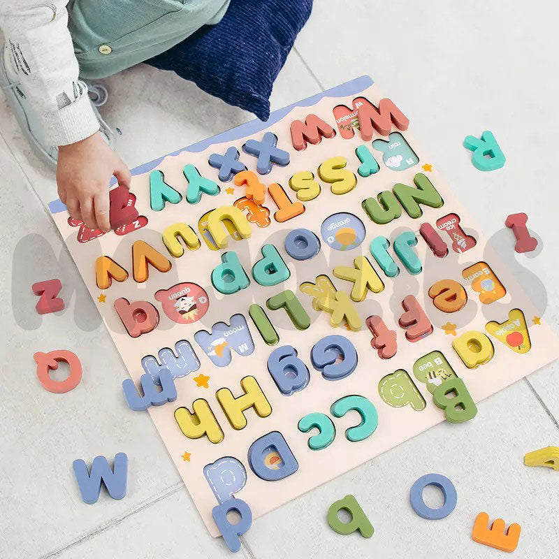 Alphabet Peg Board (Small and Big Letters)