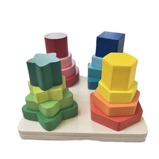 Geometric Four Column Stacker