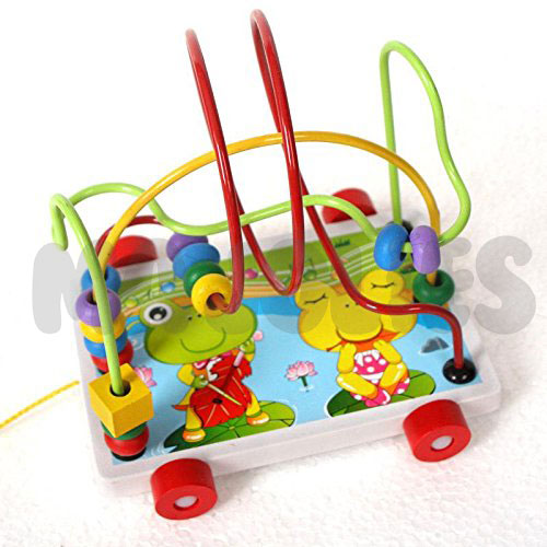 Wooden Bead Maze Pull Car