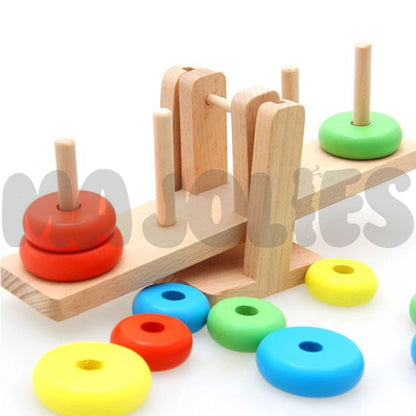 Wooden Balance and Stacker Game