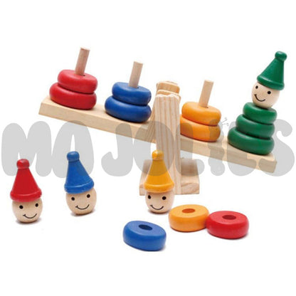 Wooden Balance and Stacker Game