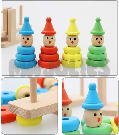 Wooden Balance and Stacker Game