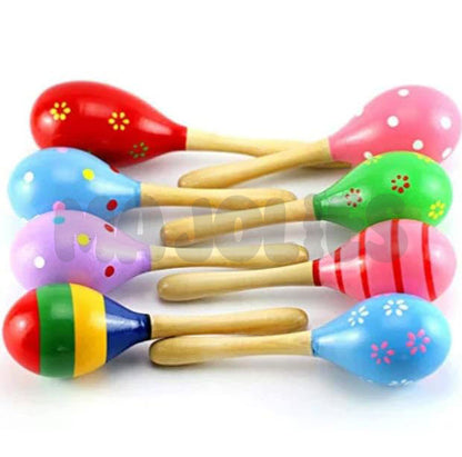 Egg Rattle Wooden Baby Egg Rattle – Soft Sound Handbell & Shaker for Infants ...