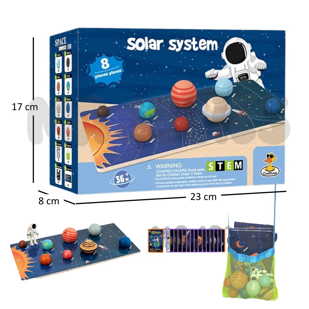 Planet 3D Wooden Puzzle Set (with Flashcards)