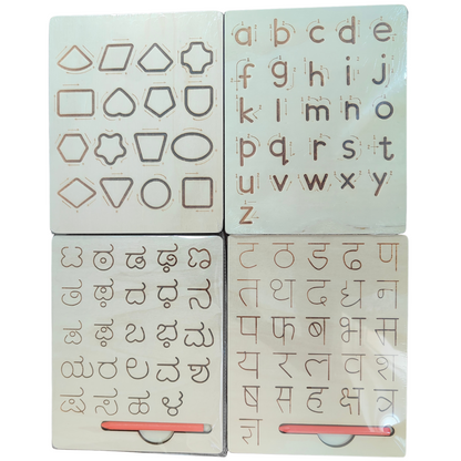 Tracing Board - Set of 4 (English, Hindi, Kannada and Maths)