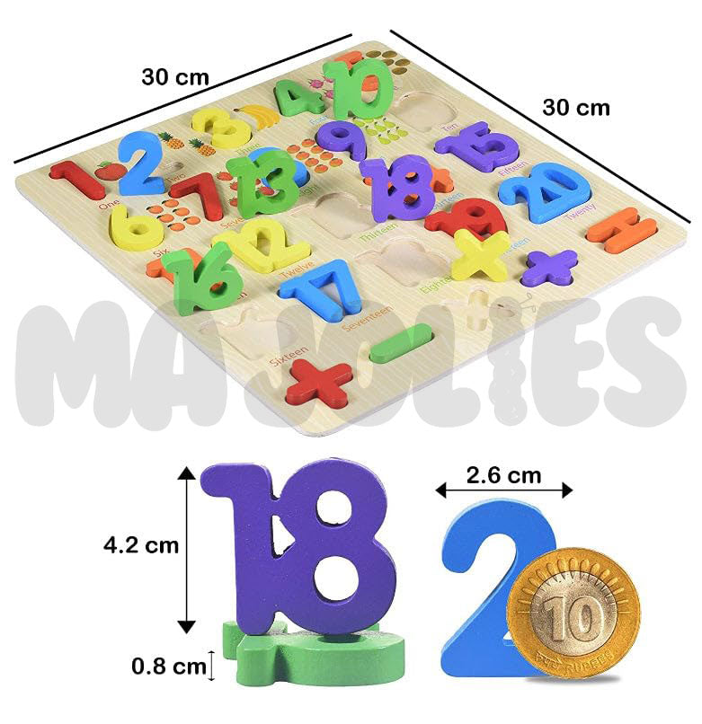 Numbers Peg Board Puzzle with Pictures