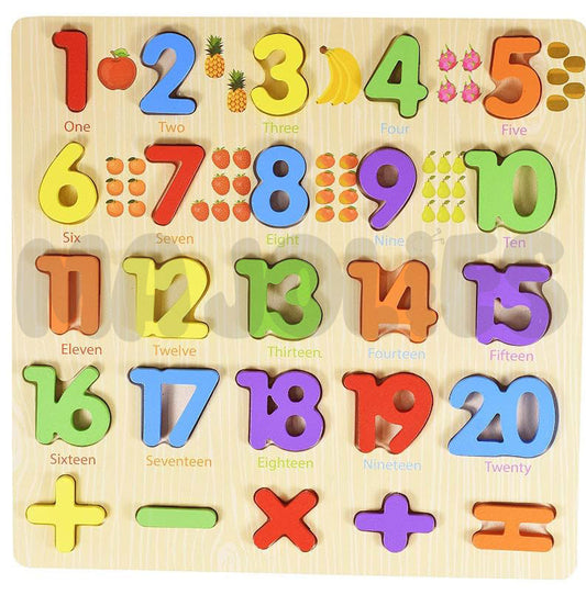 Numbers Peg Board Puzzle with Pictures