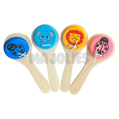 Wooden Clapper Rattle
