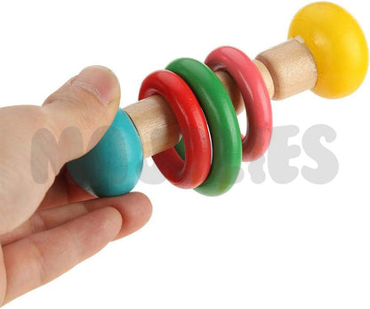 Beaded Dumbell Rings Rattle