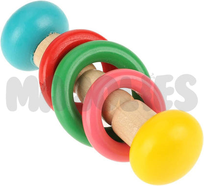 Beaded Dumbell Rings Rattle