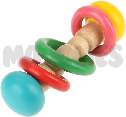 Beaded Dumbell Rings Rattle