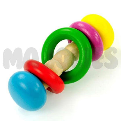 Beaded Dumbell Rings Rattle