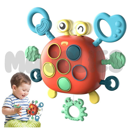Multi-sensory Pull String Toy - Crab