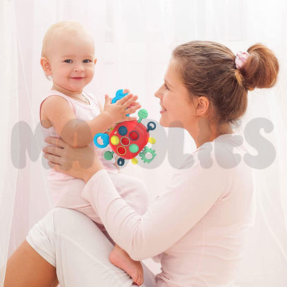 Multi-sensory Pull String Toy - Crab