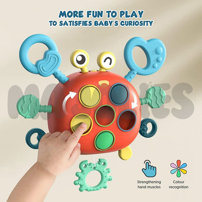 Multi-sensory Pull String Toy - Crab