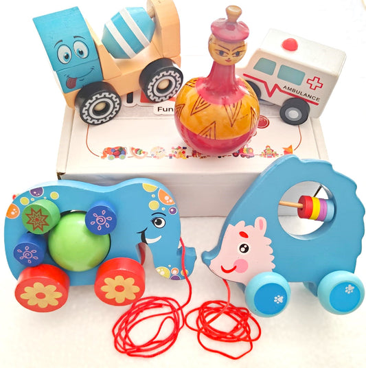 Companion Set (Jumbo): Contains Roly Poly x1, Pull Along Toy x2, Push Toy x2