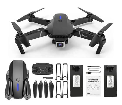 E88 Drone with 1080P Camera 2 Batteries One Key Take Off Land Altitude Hold Automatic Avoidance Obstacles 360° Flip with Aerial Photography Drone Multicolor