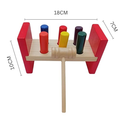 Hammer & Stacker Set - 6 peg Hammer, 3 in 1 Shape Ascender, Ring Stacker