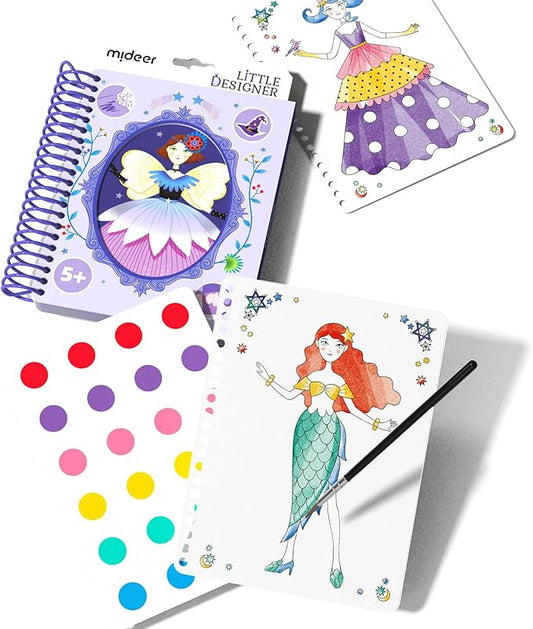 MiDeer Little Designer - Magic Club | Fashion Design & Watercolor Activity Book for Kids