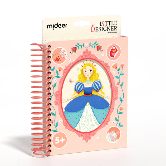 MiDeer Little Designer - Princess Ball | Fashion Design & Watercolor Activity Book for Kids