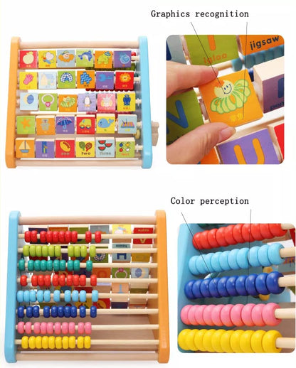 Montessori 5 in 1 Wooden Activity Triangle (Large)