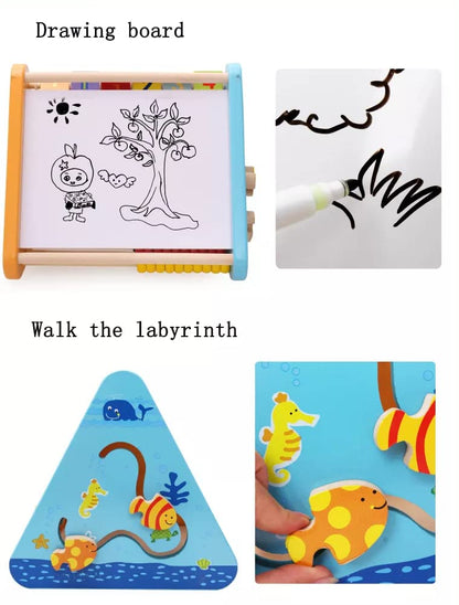 Montessori 5 in 1 Wooden Activity Triangle (Large)