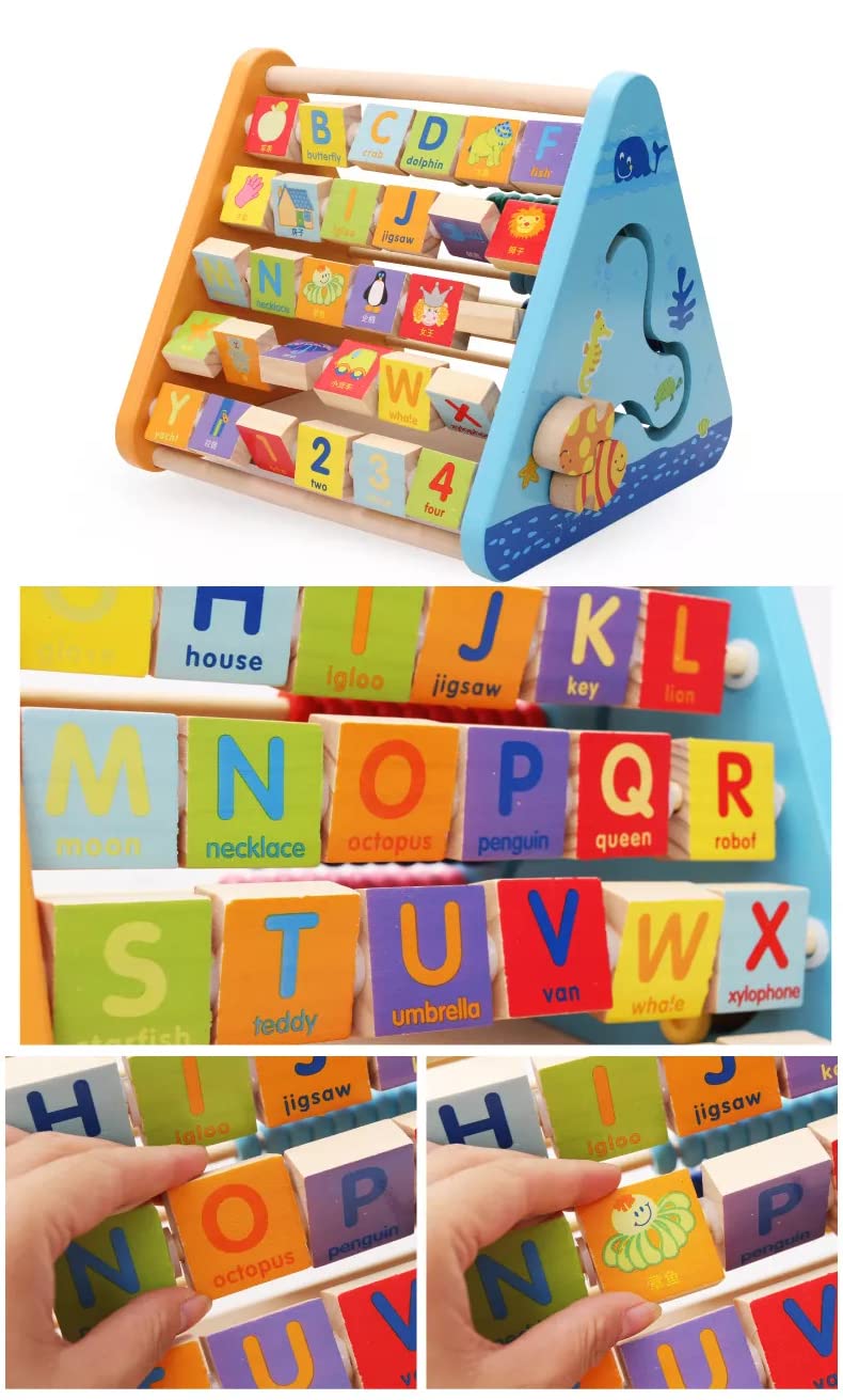 Montessori 5 in 1 Wooden Activity Triangle (Large)