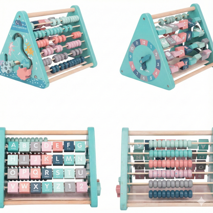 Montessori 5 in 1 Wooden Activity Triangle (Large)