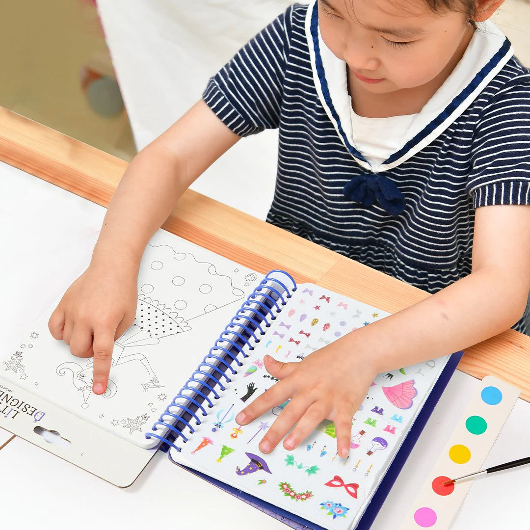Little Designer - Magic Club | Fashion Design with Fabrics, Accessory stickers, colors