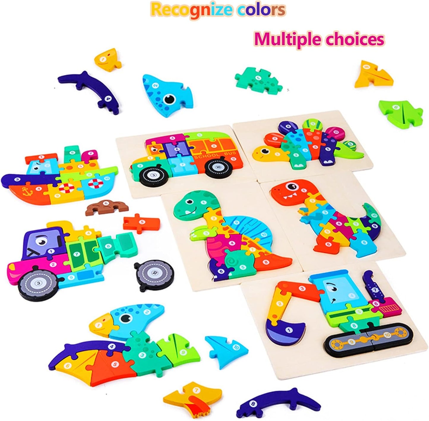 PRE MATH SET03: Contains Geometric Shape Stacker, Tangram, Numbered Puzzle