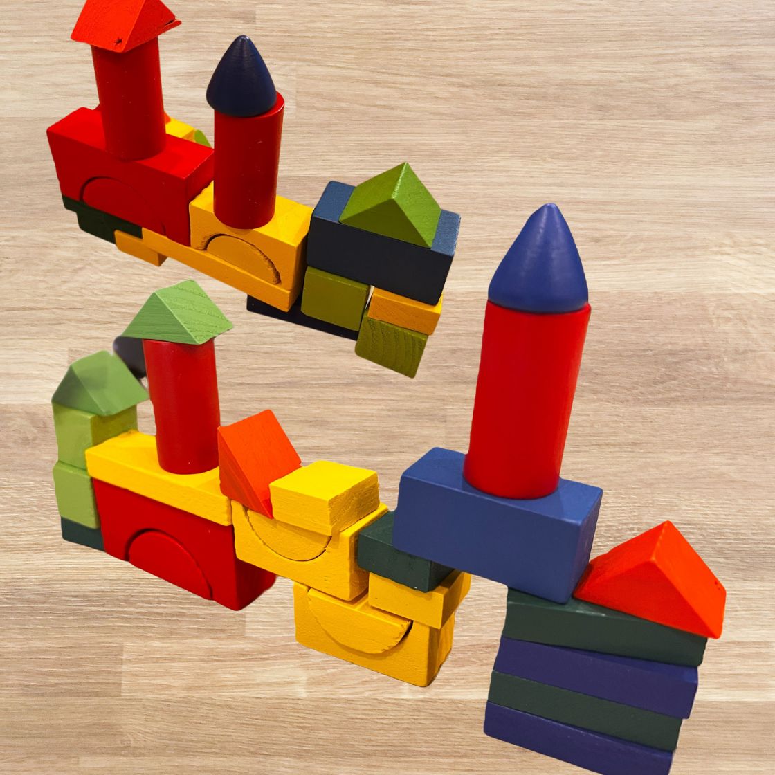 Pull along Building Block Train