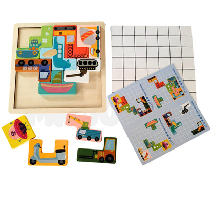 Wooden Tetris Set - Animal