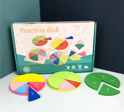 Math Fractions Disks | Montessori Learning Toys