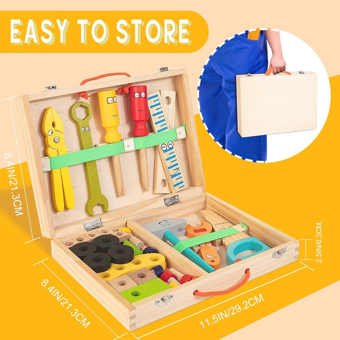 Little Engineers - Nut & Bolt Toolbox Toy (34pcs)
